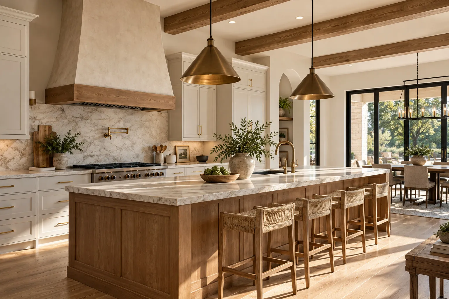Open-plan kitchen and family room