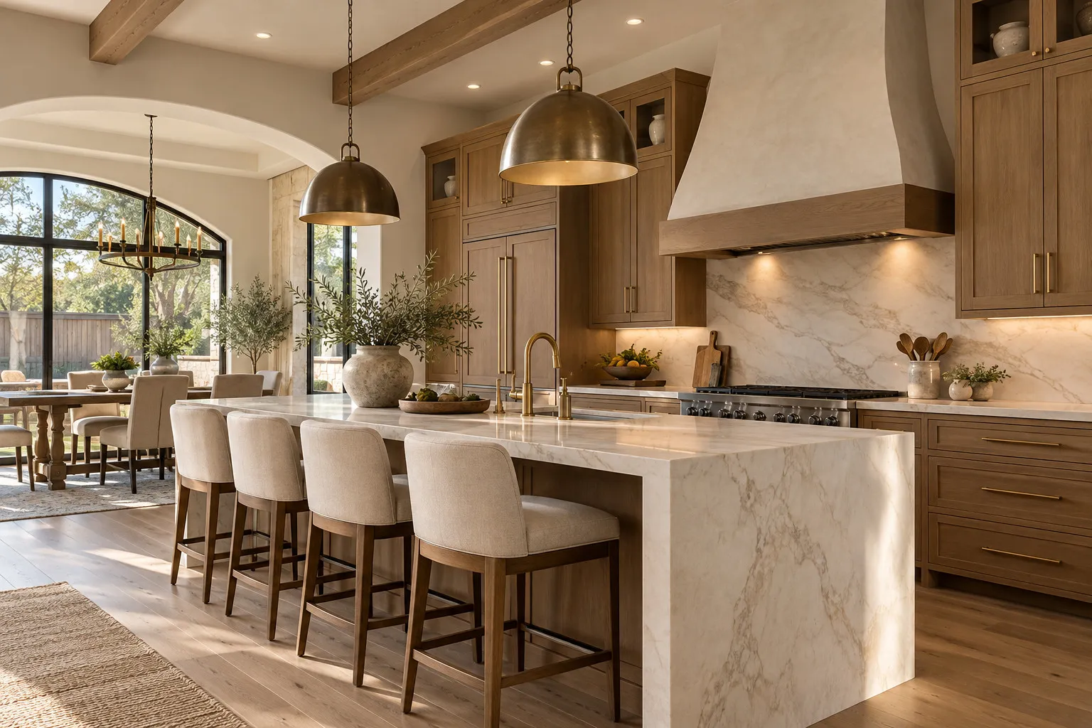 Mediterranean transitional kitchen