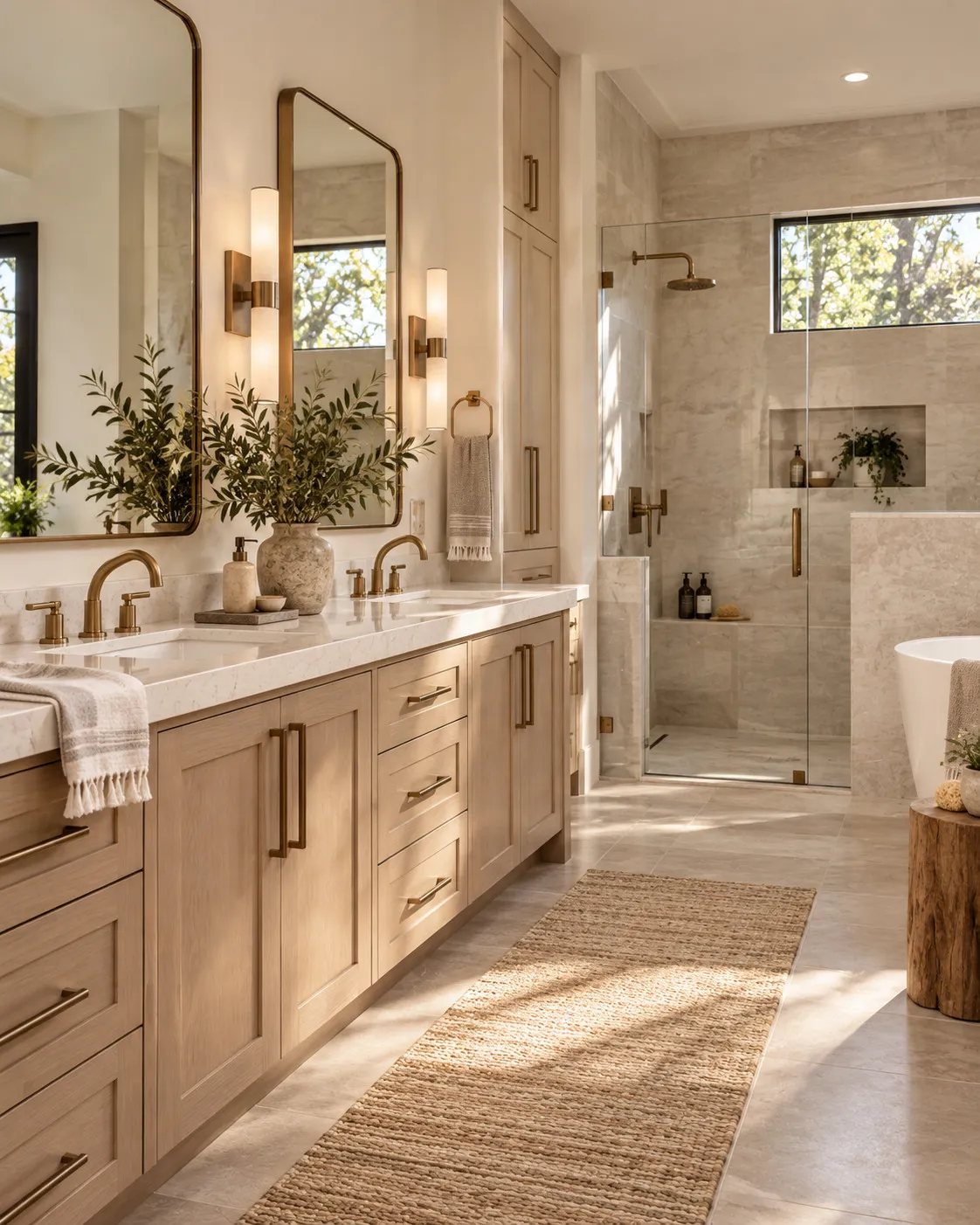 Bathroom with double vanity